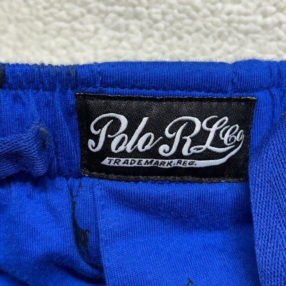 Polo Ralph Lauren Jogger Mens XL Blue Allover Pony Logo Pajama Pants Cotton NEW - Picture 4 of 10